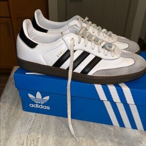 Adidas Samba White and Black Sneakers